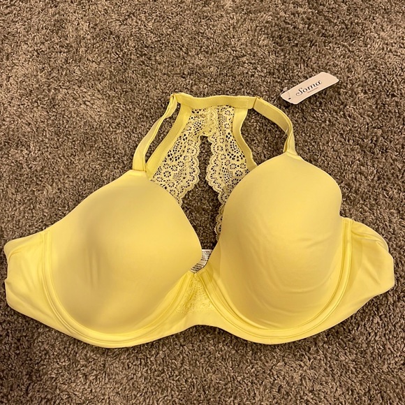 Soma Intimates & Sleepwear Soma Yellow Embraceable Lace Racer Back
